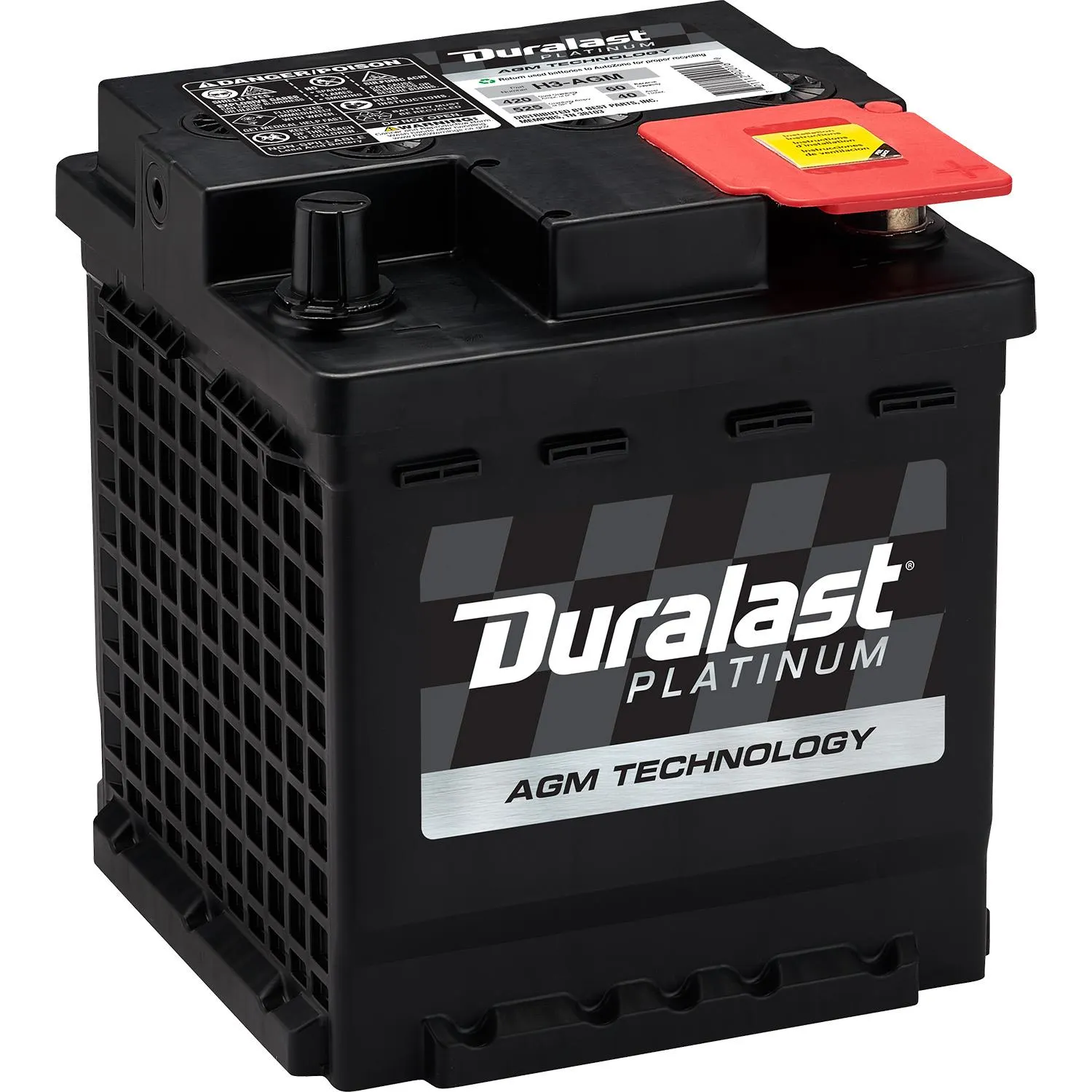 Duralast Platinum / H3 Absorbed Glass Mat (AGM) Battery H3-AGM