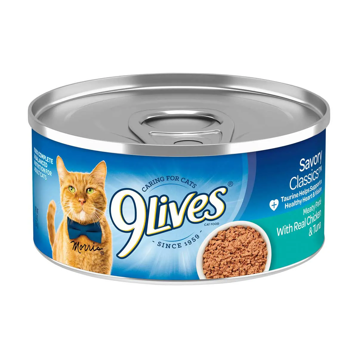 9Lives Meaty Paté With Real Chicken & Tuna Wet Cat Food, 5.5 oz