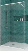 Paroi de douche Walk-in cadre blanc verre trempé 6 mm - H. 200 x L. 100 cm