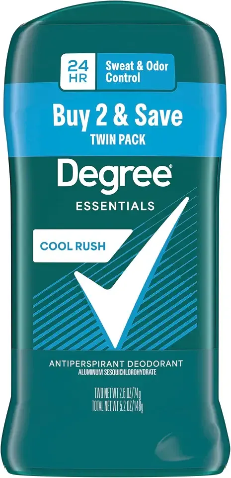 Degree Men Antiperspirant Deodorant, Cool Rush, Twin Pack, 2.7 oz