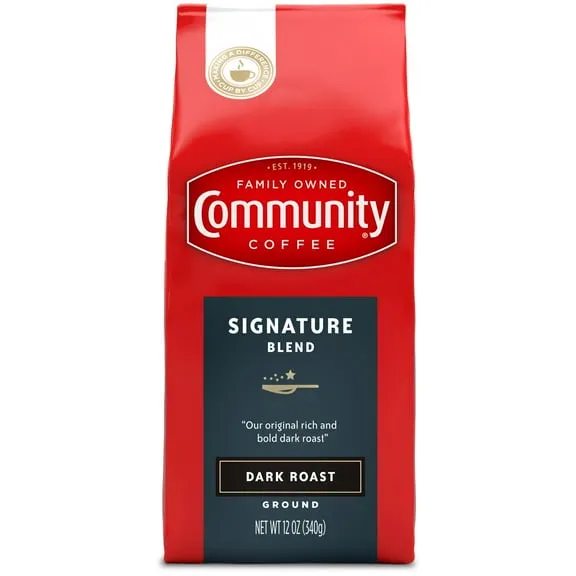 Community Coffee Signature Blend Premium Ground, Dark Roast, 12 Oz Bag $8.97 Was $10.99 74.8 ¢/oz