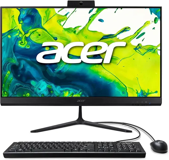 acer Aspire C27 AIO Desktop | 27" Full HD IPS 120Hz Display | AMD Ryzen 7 5700U Octa-Core Processor | AMD Radeon Graphics | 16GB DDR4 | 1TB SSD | Wi-Fi 6 | USB Keyboard & Mouse | C27-2G-UR13