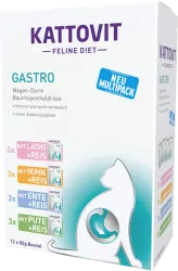 KATTOVIT Feline Diet Gastro Multipack für Katzen 12 x 85 g