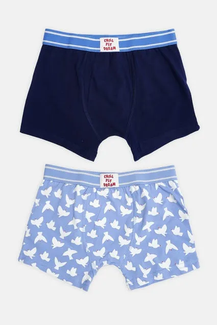 Kids 2-pack boxershorts bio katoen met vogels - inSua