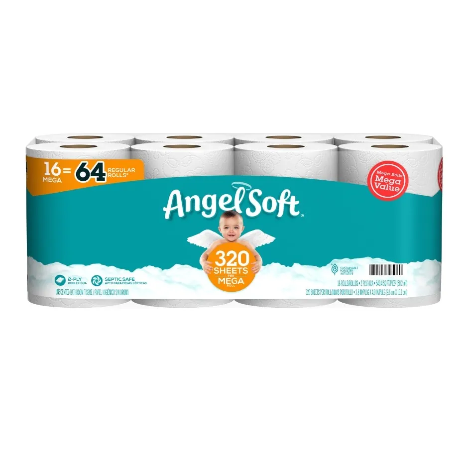 Angel Soft Toilet Paper, 16 Mega Rolls