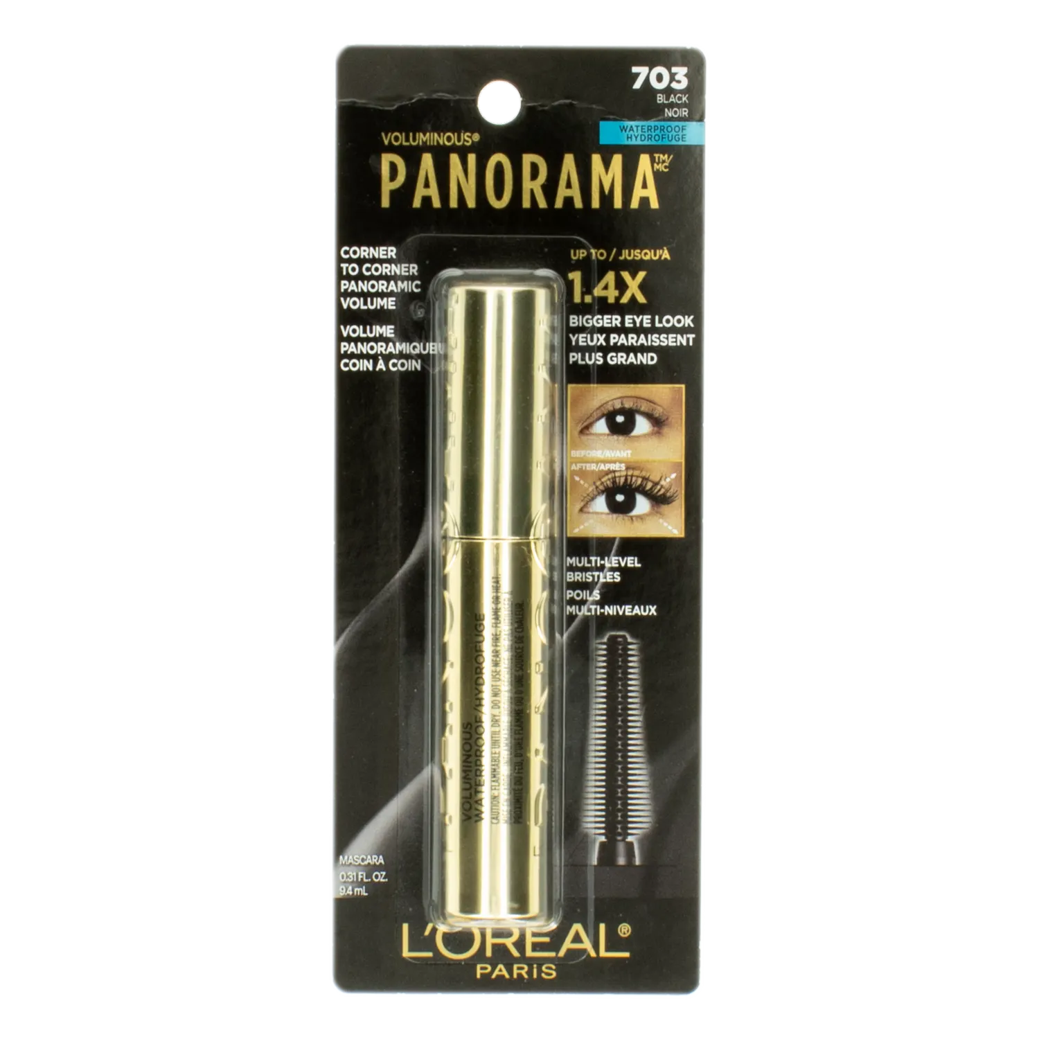 Mascara De Pestañas Voluminous Panorama Waterproof L’ORÉAL 36 Ml