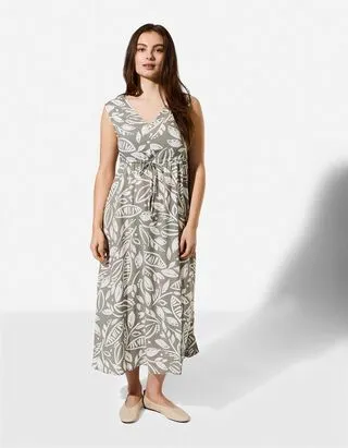 Abito maxi - Vita elastica - Cachi