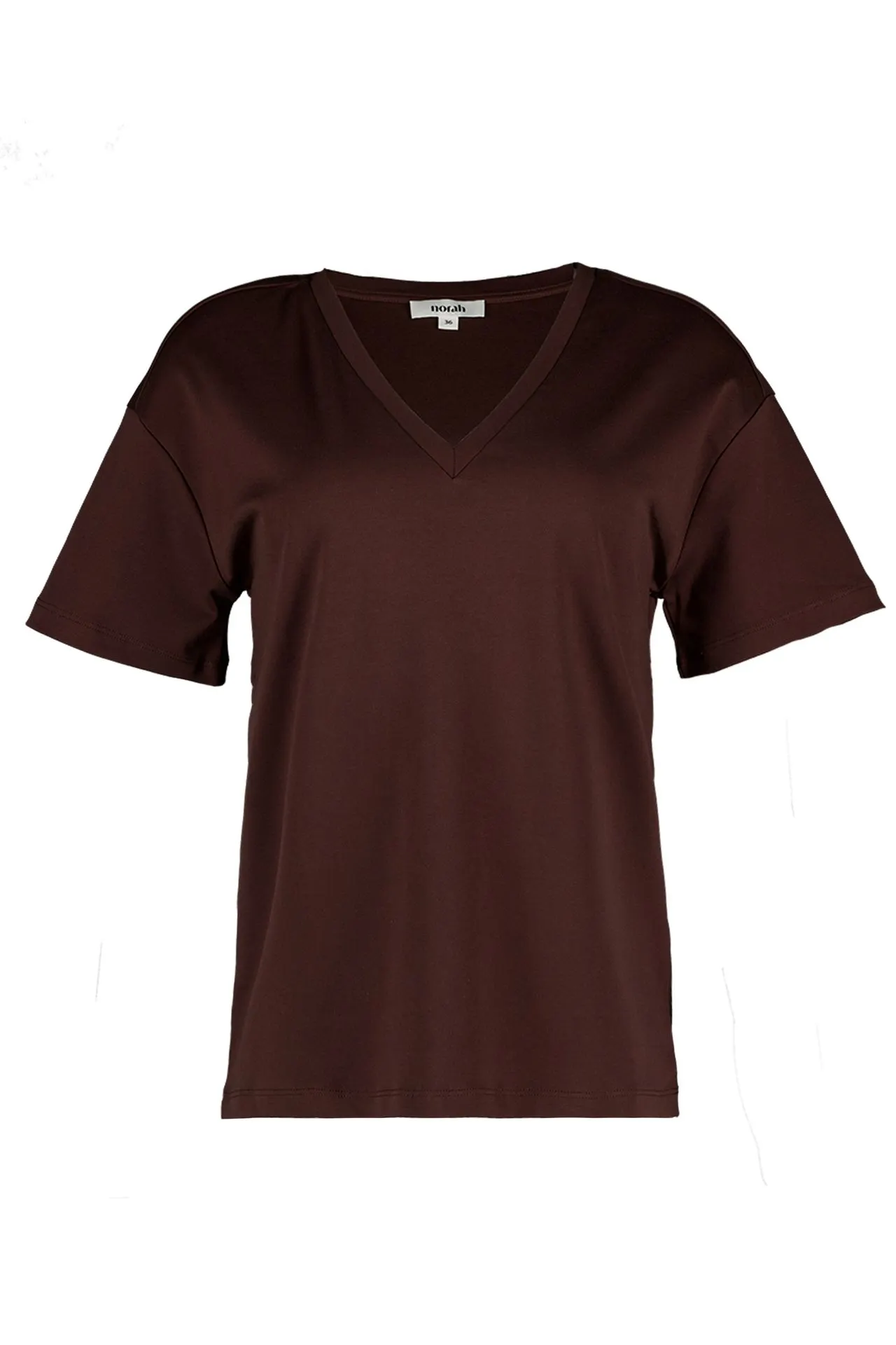 Bruin shirt met V-hals