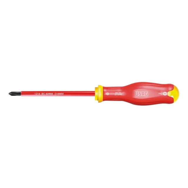 Cacciavite PH1 USAG lama 4.5x100 mm L 209 mm per lavori elettrici
