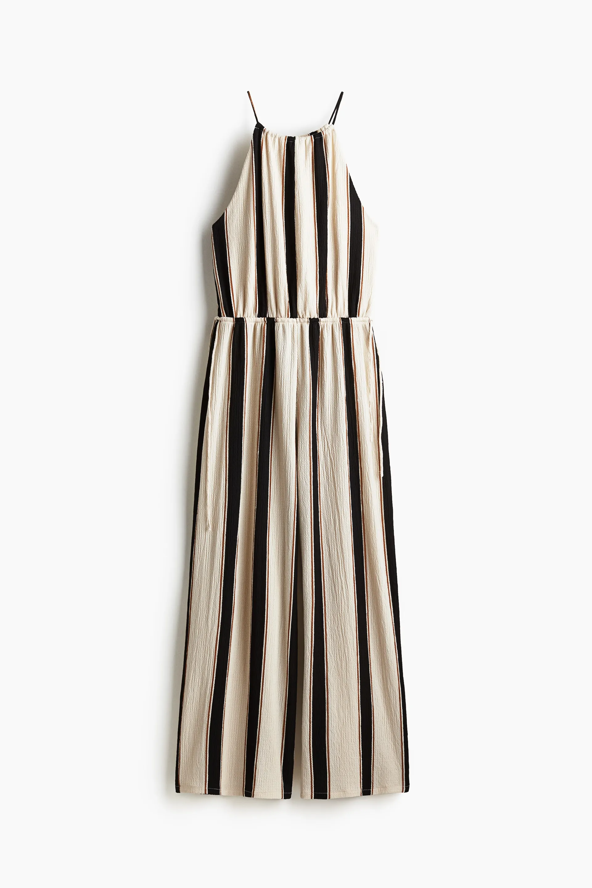 Jumpsuit i strukturmønstret trikot