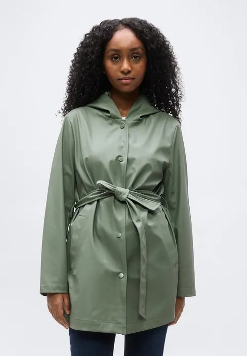 ONLELISA BELTED RAIN COAT - Regnjakke - agave green