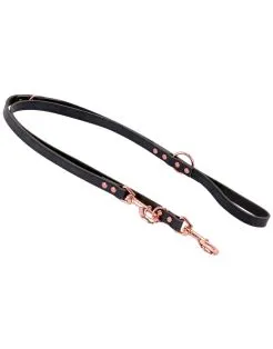 Adori Dresseerlijn Vintage Rose Met Print - Riem - 200x1.2 cm Zwart