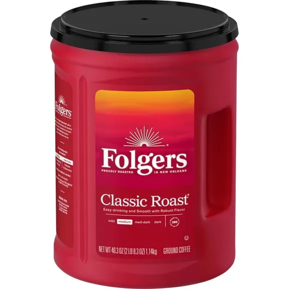Overall pick, Folgers Classic Roast Medium Roast Ground Coffee, Limited Edition Canister for Americas 250th Anniversary, 40.3 oz