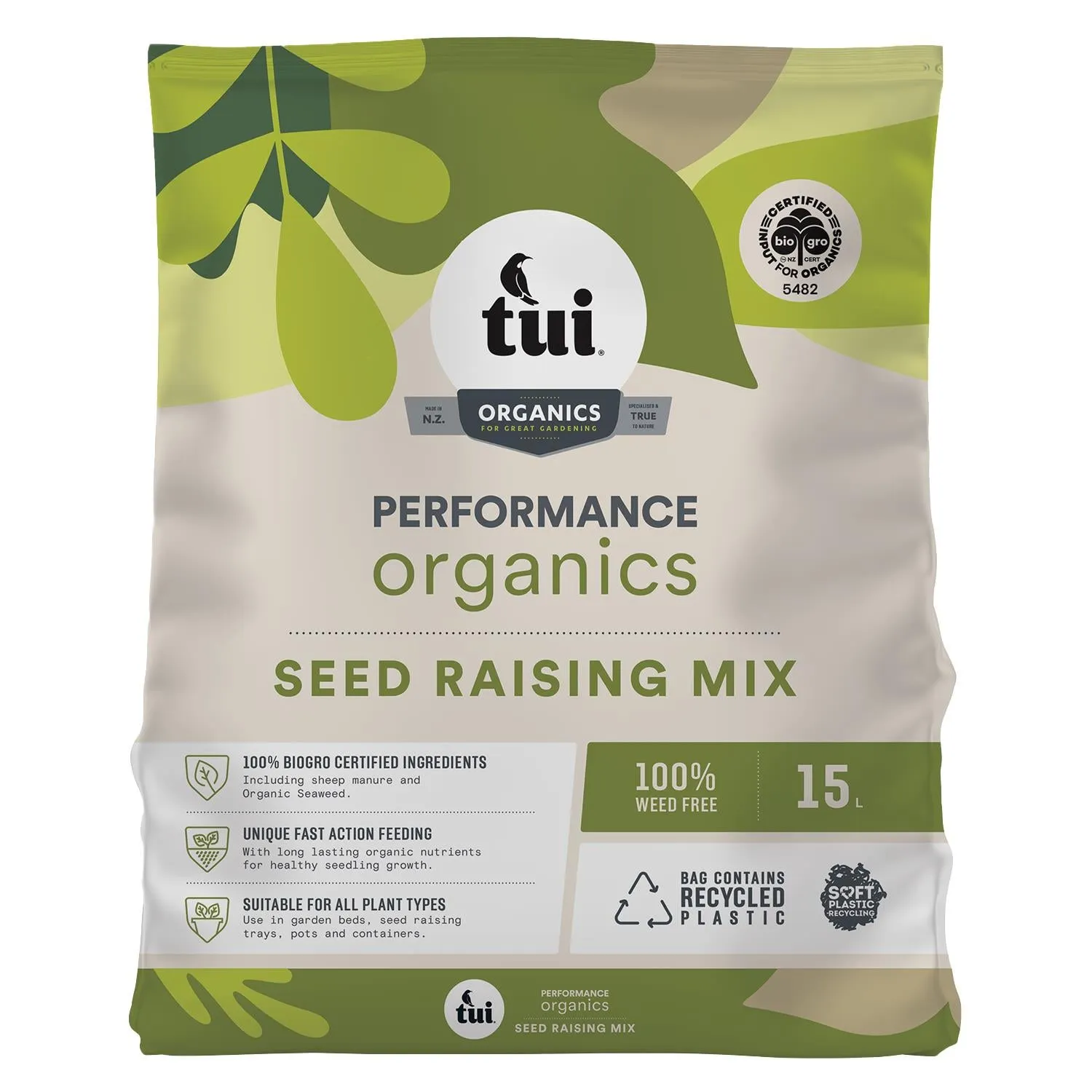Tui Performance Organic Seed Raising Mix - 15L