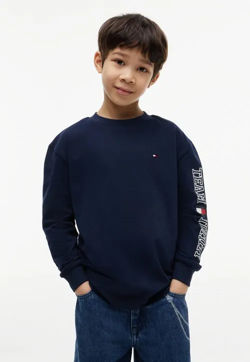 TEAM GRAPHIC UNISEX - Topper langermet - dark night navy