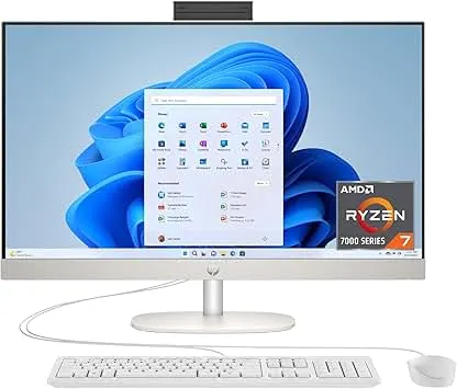 HP 27 inch All-in-One Desktop PC, FHD Display, AMD Ryzen…