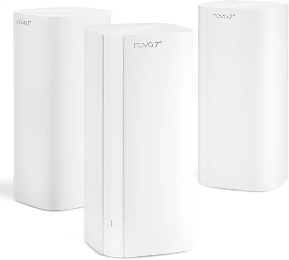 Tenda BE5100 WiFi 7 Mesh WiFi System – Dual-Band Whole-Home Coverage (6,600 Sq. Ft.), 1×2.5G + 2×1G Gigabit Ports, MLO & Ethernet Backhaul for Seamless Roaming, EasyMesh & VPN Ready- ME6 Pro (3-Pack)