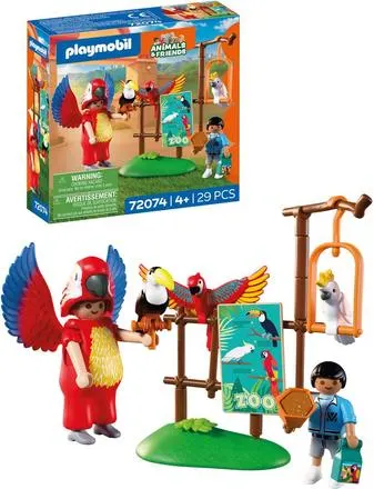 ZOO : MASCOTTE PERROQUET COLORE & ENFANT 72074