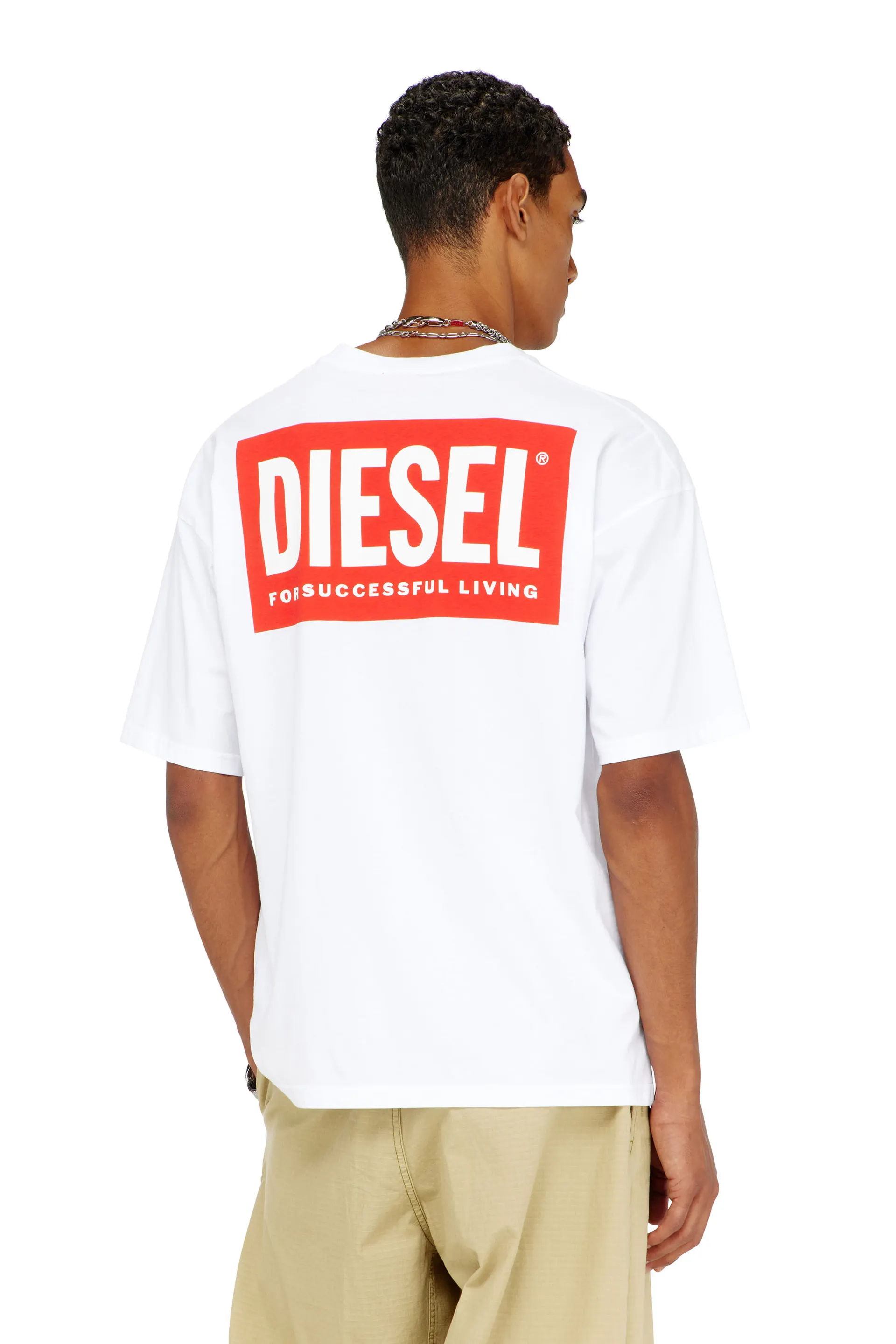 Cotton T-shirt with Diesel Biscotto print