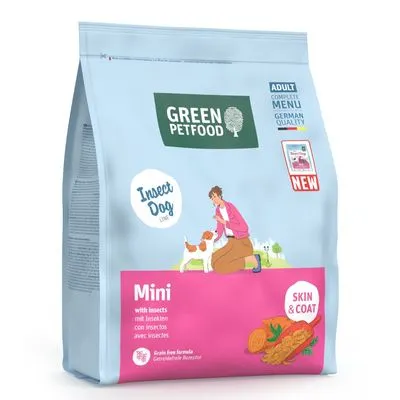 Green Petfood Insect Dog Mini avec insectes