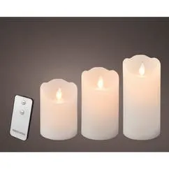 3 LED-kaarsen op batterijen Wit
