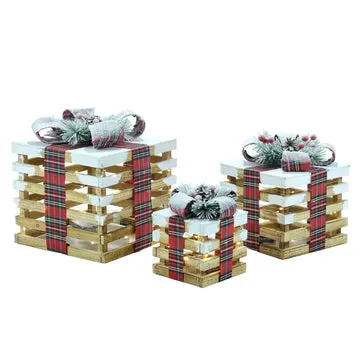 Set 3 Pacchi Luminosi Led Bianco caldo