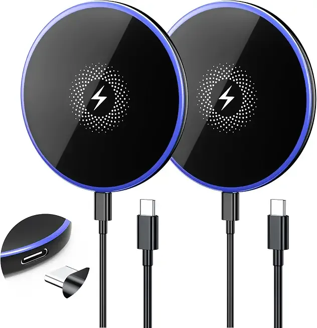 Wireless Charger 2Pack 6FT 15W Samsung Magnetic Wireless Charger Fast Charging Pad for Samsung Galaxy S26 S25 Ultra/S24 FE/S23 Ultra/S22/S21/Z Google Pixel 9 8a 7a 8 7 Pro | Strong Magnet Technology