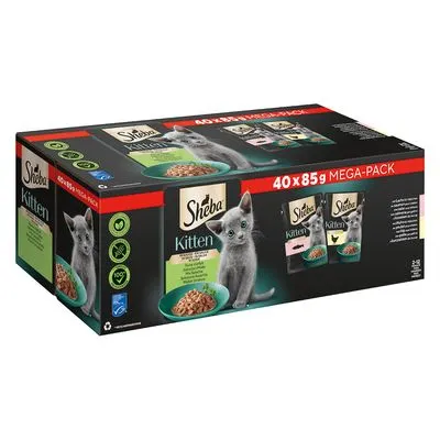 Mégapack Sheba Kitten 40 x 85 g pour chaton