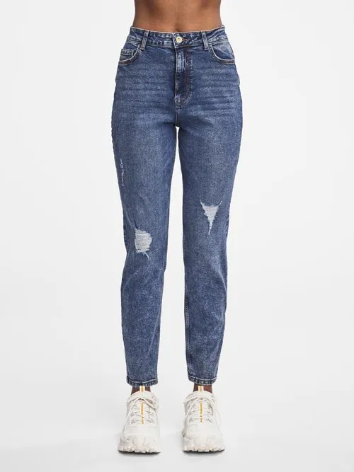 PCKESIA - Jeans relaxed fit - medium blue denim