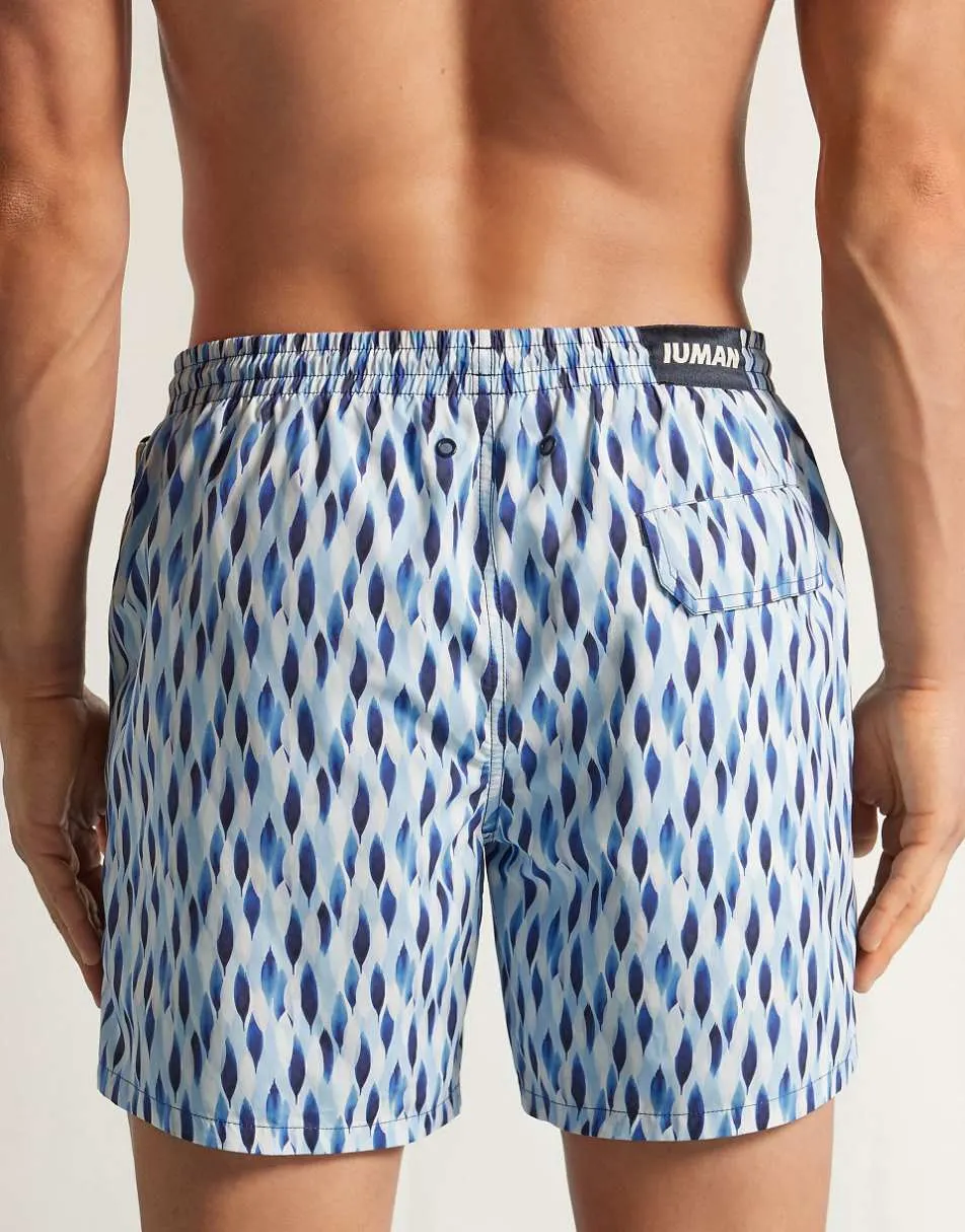 Intimissimi Pegaso boxers printed manopesca in blue