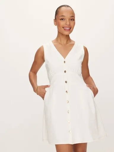 Edie Denim Button Thru Mini