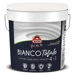 Pittura per interni antimuffa, BOERO FAI DA TE Biancototale bianco opaco, 14 L