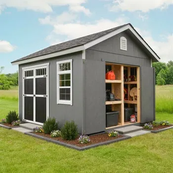 Yardline Easemont 10' x 12' Wood Shed with Quick Access Storage - Do It Yourself Assembly