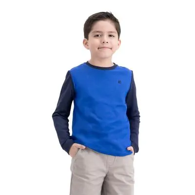 Playera Hummo Kids Niño De Manga Larga En Contraste