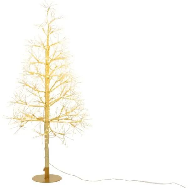 J-Line kerstboom led koper/ijzer S d35h80cm goud - met led-verlichting
