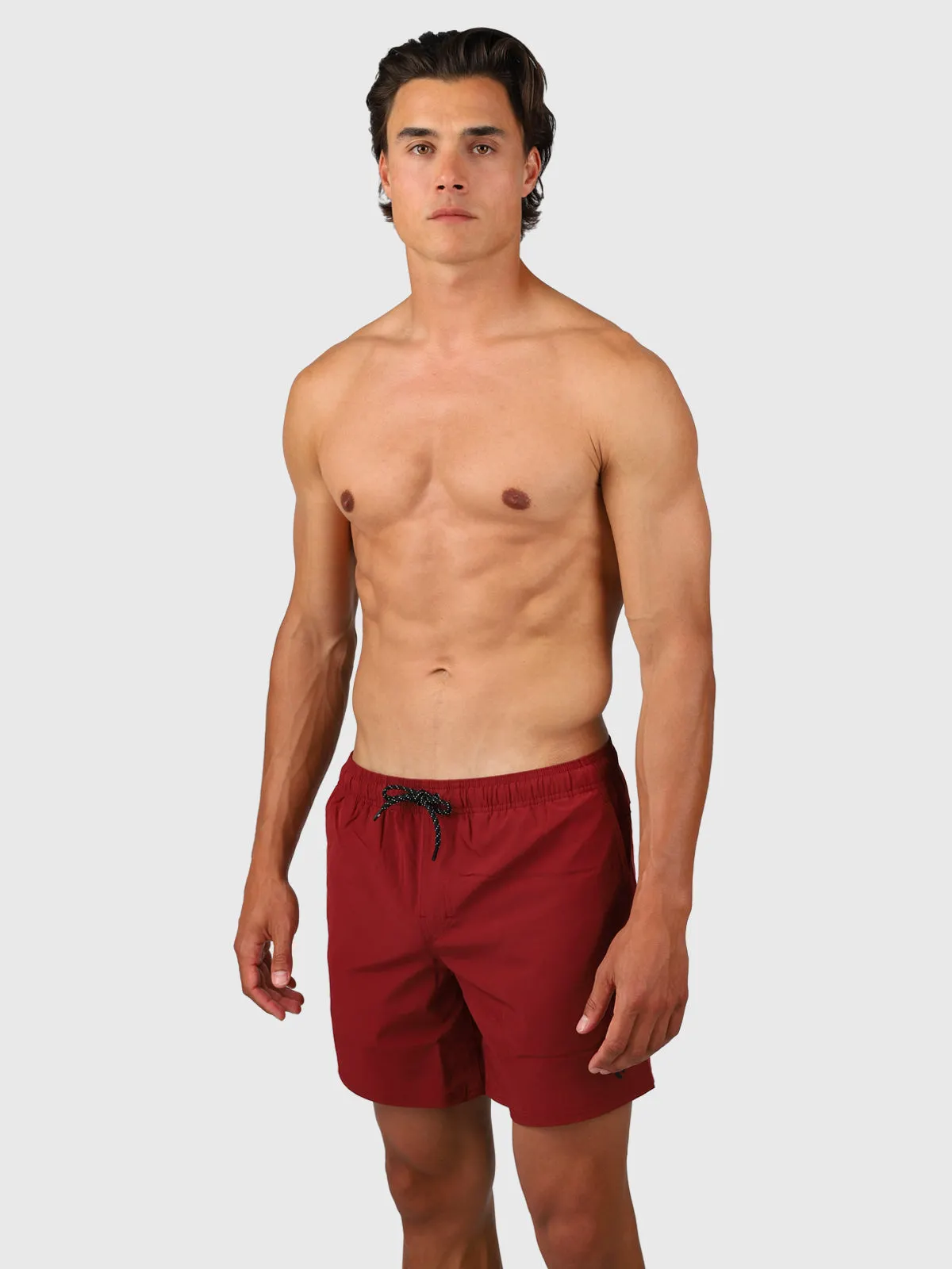 Bru-conic Men Swim Shorts | Rust Red