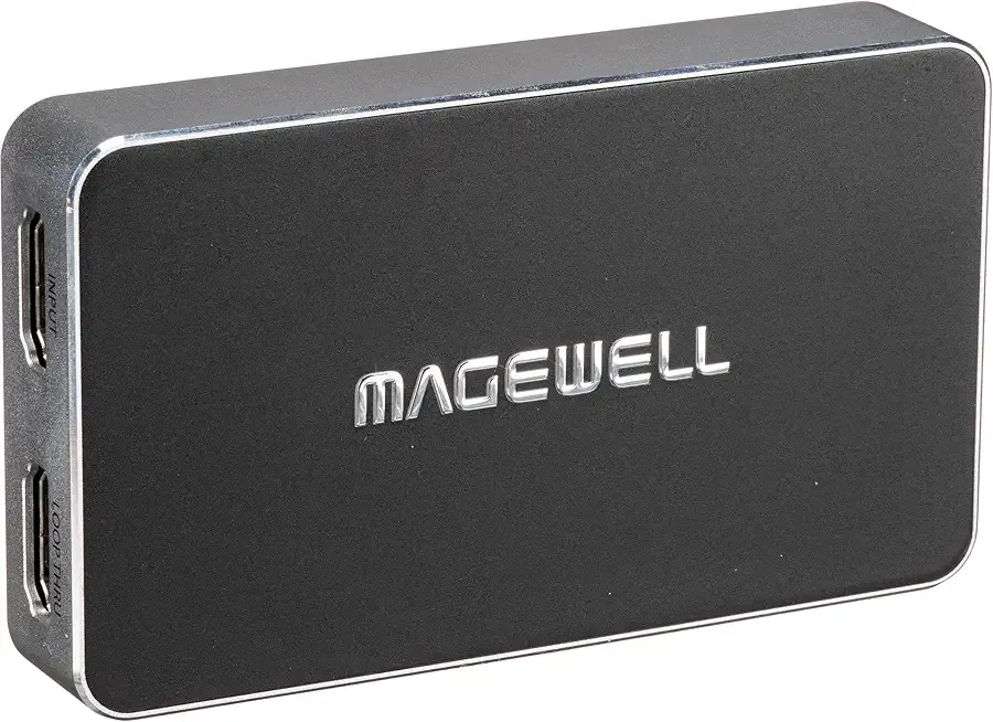 Magewell USB Capture HDMI Plus – 1-Channel HDMI to USB Audio/Video Capture Device with Loop-Through, Analog Audio in/Out, Up to 2K Capture, Firmware Utility (32040)