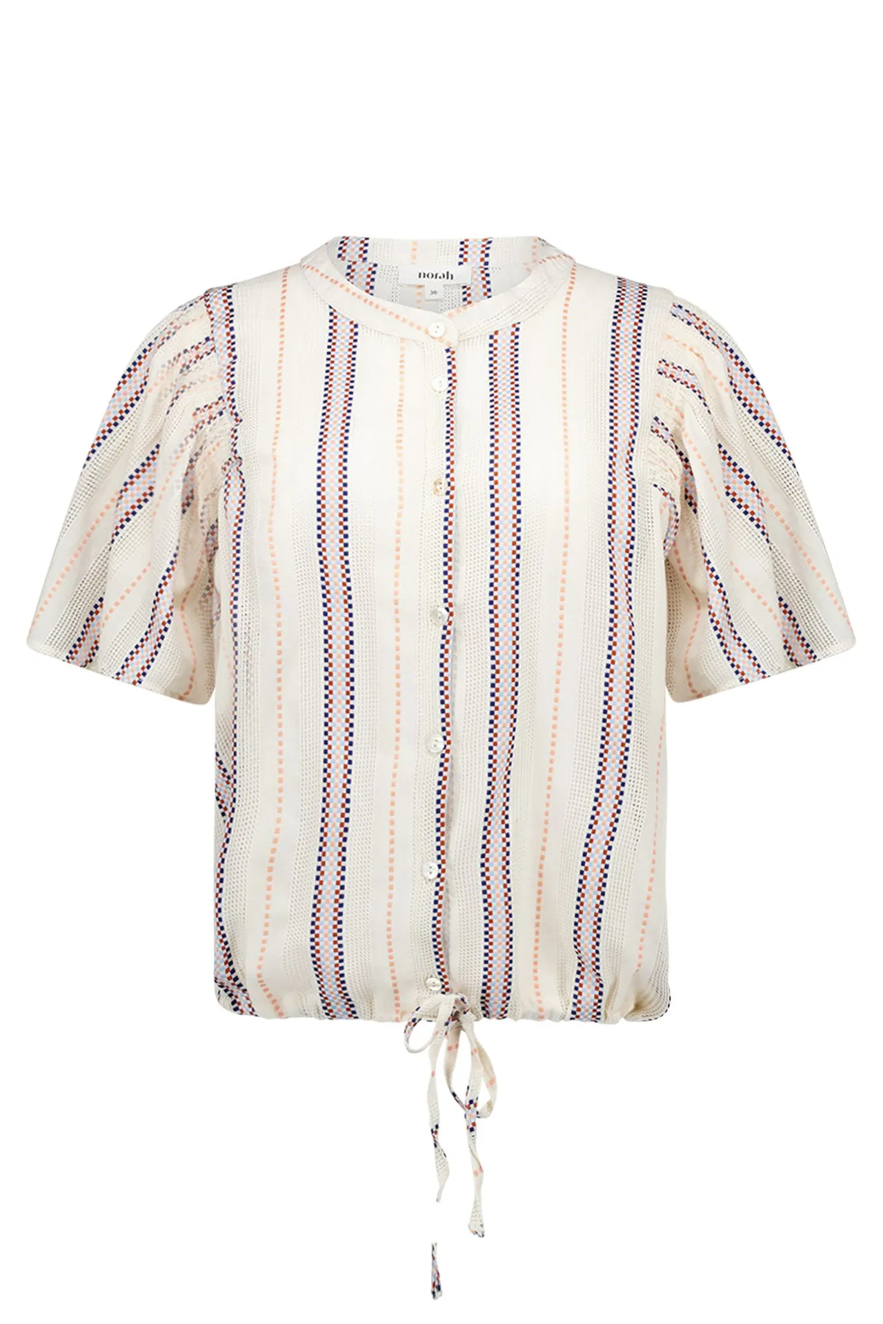 Ecru blouse met strepen