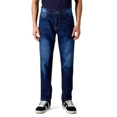 Jeans Hummo Hombre Corte Recto Diseño Deslavado