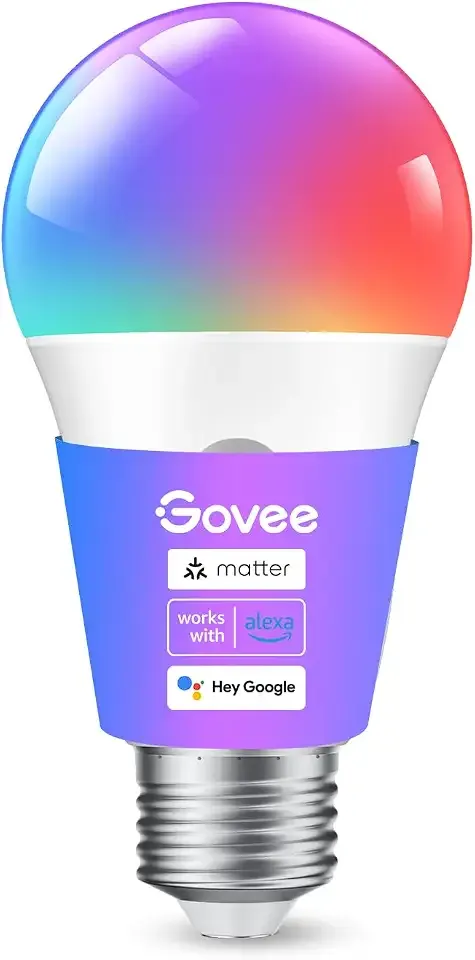 Govee Smart Light Bulbs, A19 Color Changing Light Bulb, 800 LM, E26 Base