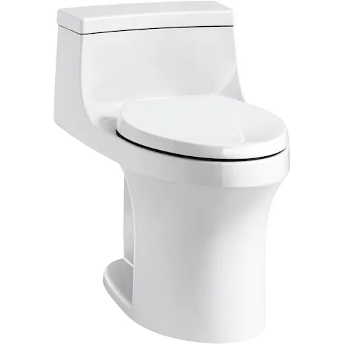 San Souci 1-Piece 4.8 LPF Single Flush Elongated Toilet in White, Seat Included