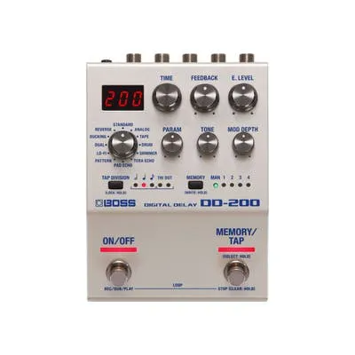 BOSS DD200 DIGITAL 12 MODE DELAY & 60 SECOND LOOPER - GUITAR EFFECT PEDAL - WITH MIDI AND 4 PRESETS