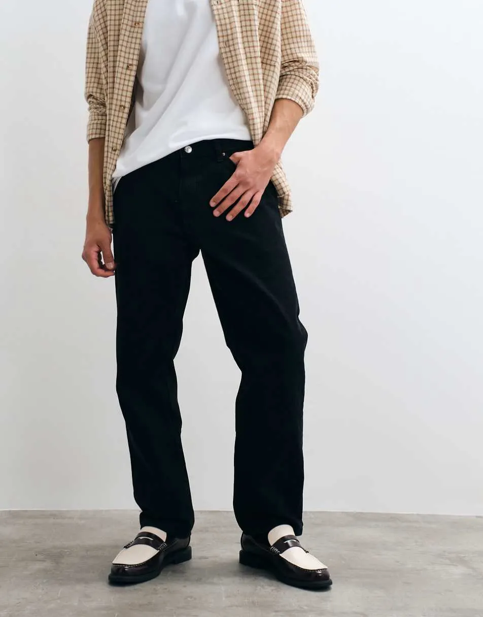 ASOS DESIGN straight leg jeans in black