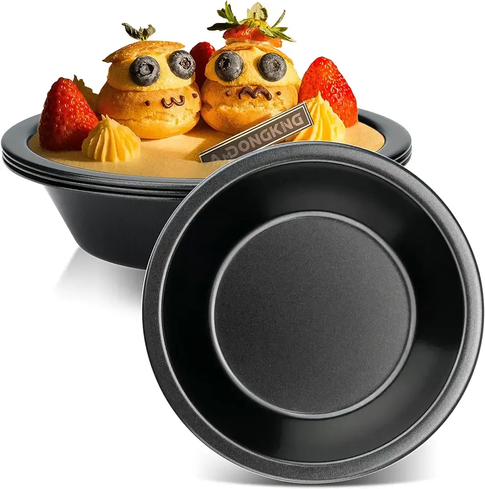 5 inch Pie Tin, 4 Pack Small Pie Pan for Oven and Instant Pot Baking