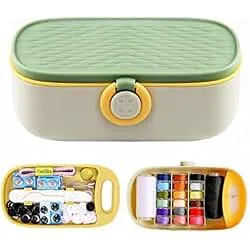 FKOG Sewing Project Kit, 135 Pcs Family Sewing Supplies Repair Kit Traveler Sewing Kit Sewing Thread Accessories DIY Sewing Supplies Organizer (Green)