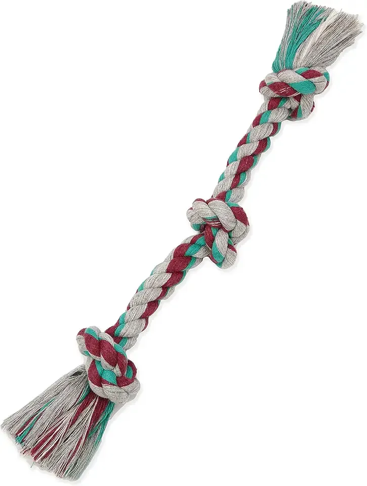 Mammoth Flossy Chews Color Rope Tug – Premium Cotton-Poly Tug Toy for Dogs – Interactive Rope– Dog Chew Toy, Assorted colors