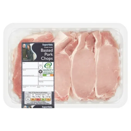 SuperValu Fresh Irish Basted Pork Loin Chops (530 g) Open Product Description