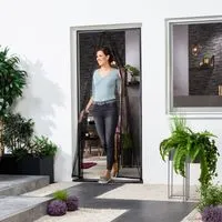 Magnet Moskitonetz Lamellenvorhang "DELUXE" 100x220cm schwarz