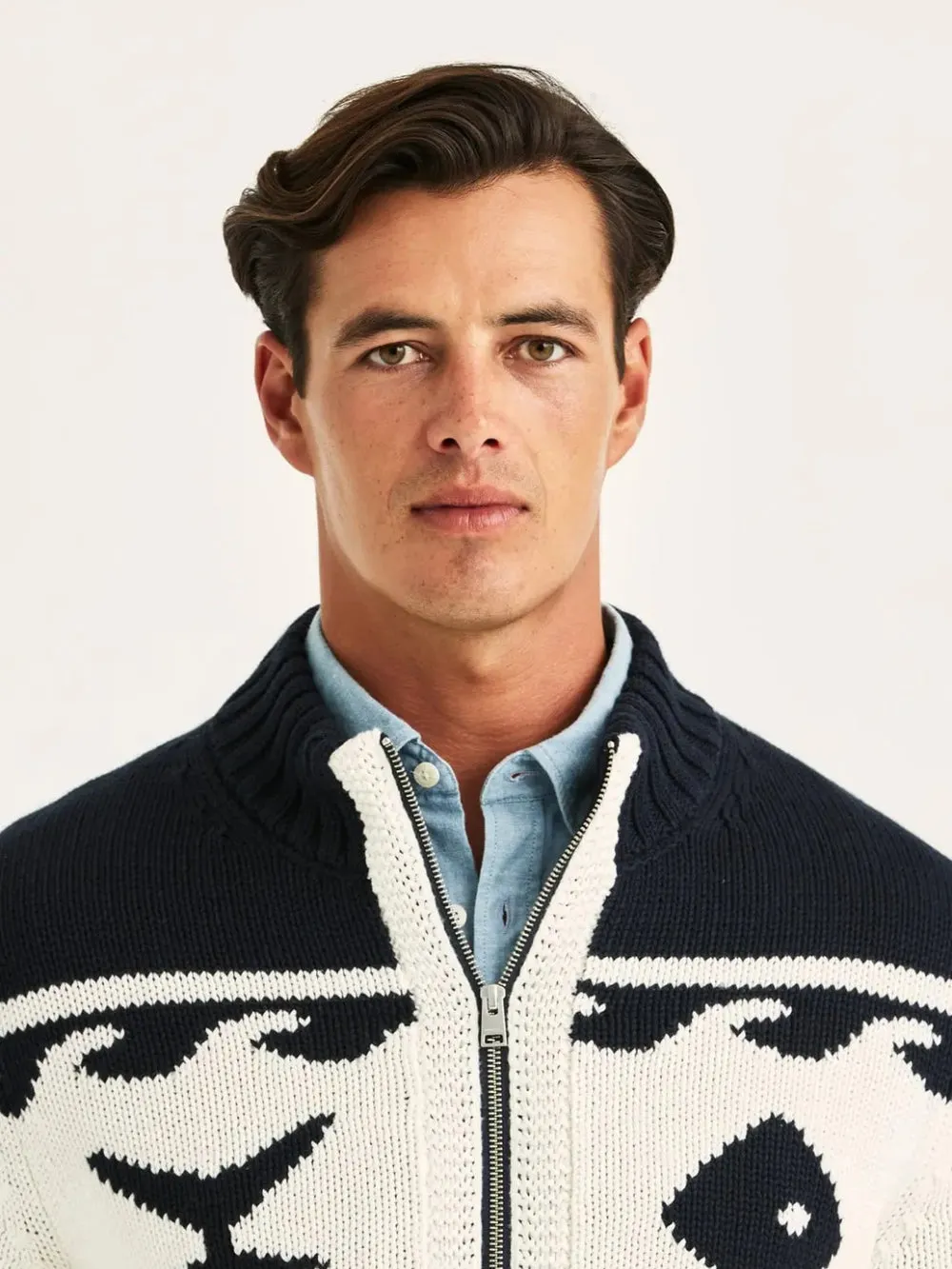 FISHBONE KNITTED JACKET