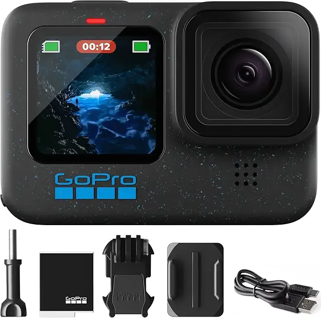 Hero12 Black E-Commerce Package - Waterproof Action Camera with 5.3K60 Ultra HD Video, 27MP Photos, HDR, 1/1.9" Image Sensor, Live Streaming, Webcam, Stabilization